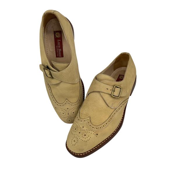 Luca Bossi Brogue Single Monk Strap Men\'s Business Office Shoes 44 (10-10.5) main image 8